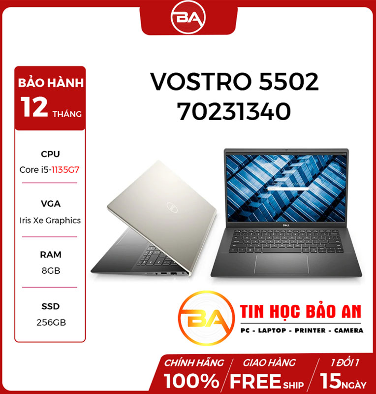 Máy tính xách tay – Laptop Dell Vostro 5502 NT0X01 i5 1135G7/8GB